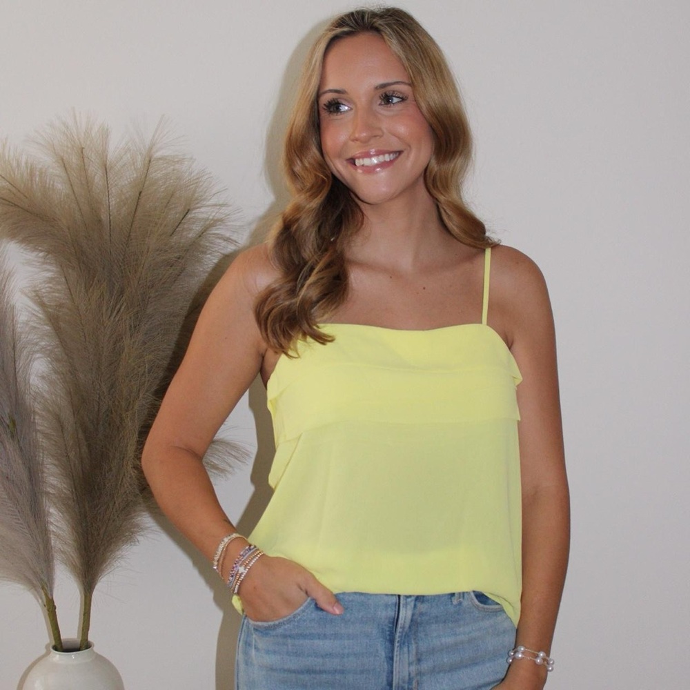 Naked Zebra Yellow Sleeveless Camisole Top
